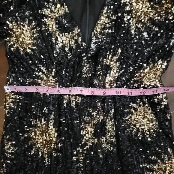 Farm Rio Sunny Mood Sequin Jumpsuit Women M Shimmer Glam Chic Party Flashy Disco - Picture 8 of 10